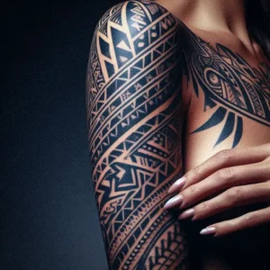 Polynesian Tribal tattoo design for women12