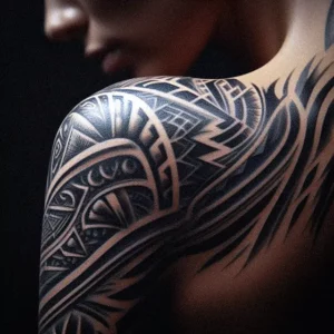 Shoulder Tribal tattoo design for women10