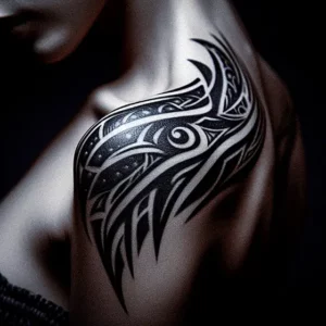 Shoulder Tribal tattoo design for women2