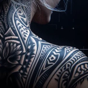 Shoulder Tribal tattoo design for women4