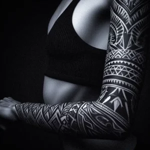 Sleave Tribal tattoo design for women3