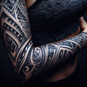 Sleave Tribal tattoo design for women4