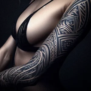 Sleave Tribal tattoo design for women5