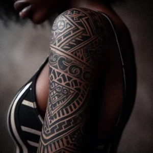 Sleave Tribal tattoo design for women6