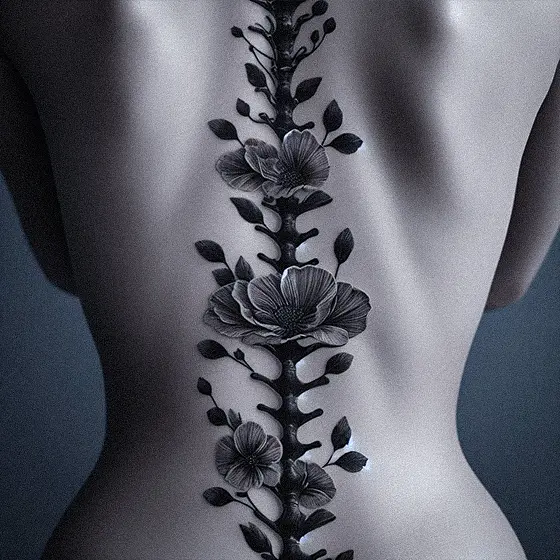 Spine tattoo 13