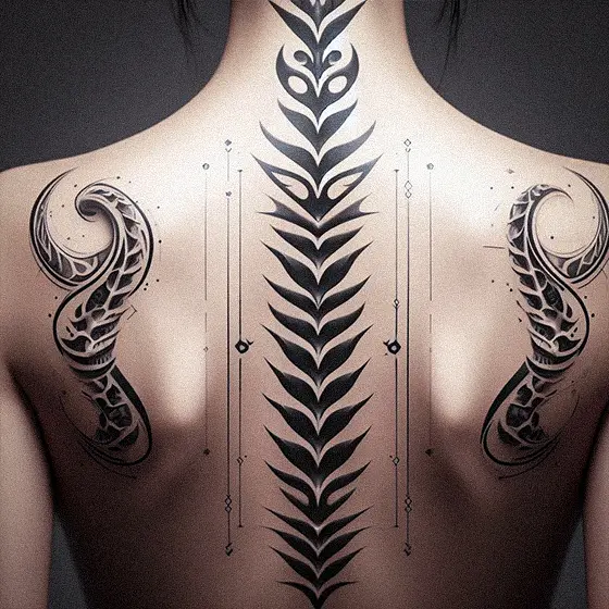 Spine tattoo 26