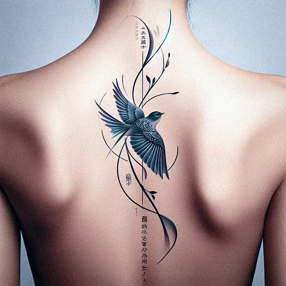 Spine tattoo 5