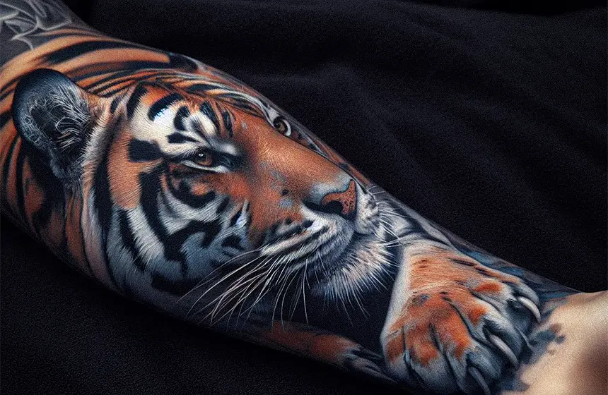Tiger tattoo women