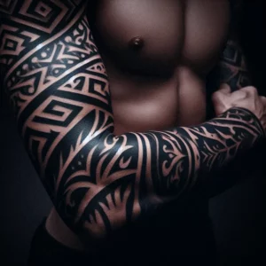 Tribal style Sleeve Tattoo 10