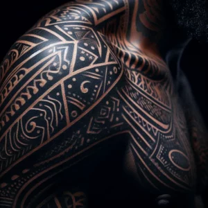 Tribal style Sleeve Tattoo 12