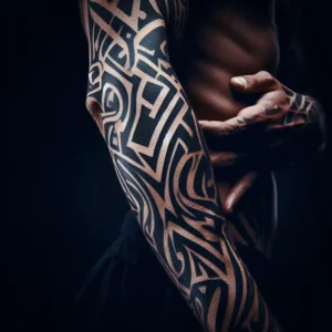 Tribal style Sleeve Tattoo 17