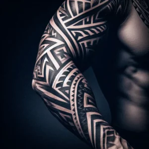 Tribal style Sleeve Tattoo 23