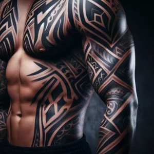 Tribal style Sleeve Tattoo 24