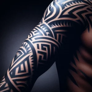 Tribal style Sleeve Tattoo 28