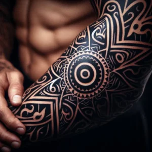 Tribal style Sleeve Tattoo 30