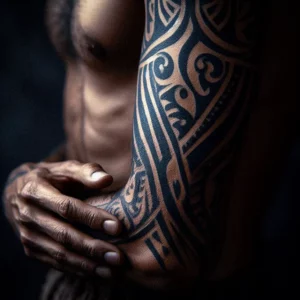 Tribal style Sleeve Tattoo 34