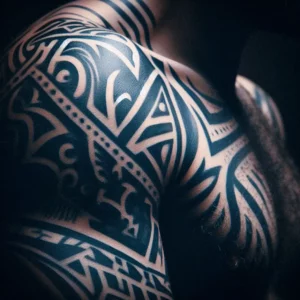 Tribal style Sleeve Tattoo 8