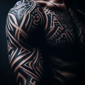Tribal style Sleeve Tattoo 9