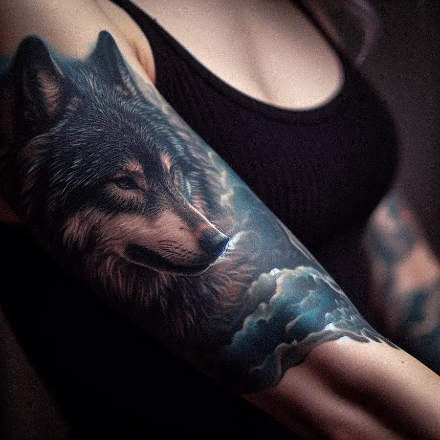 Wolf Tattoo for Women100