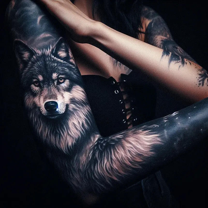 Wolf Tattoo for Women104