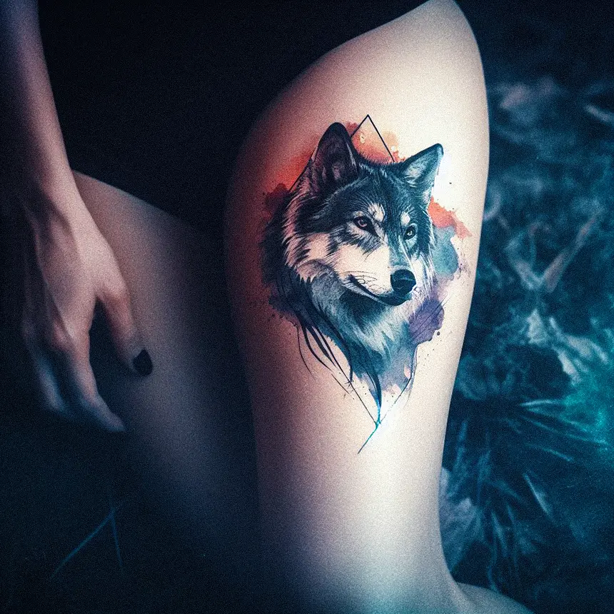 Wolf Tattoo for Women108 1