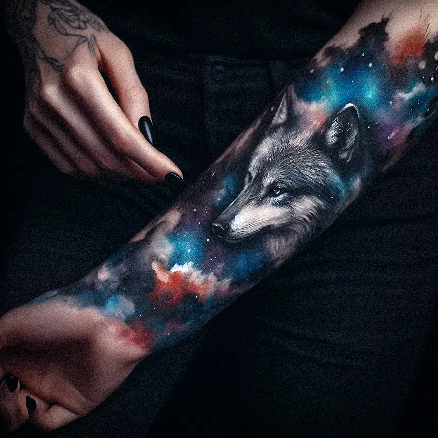 Wolf Tattoo for Women11