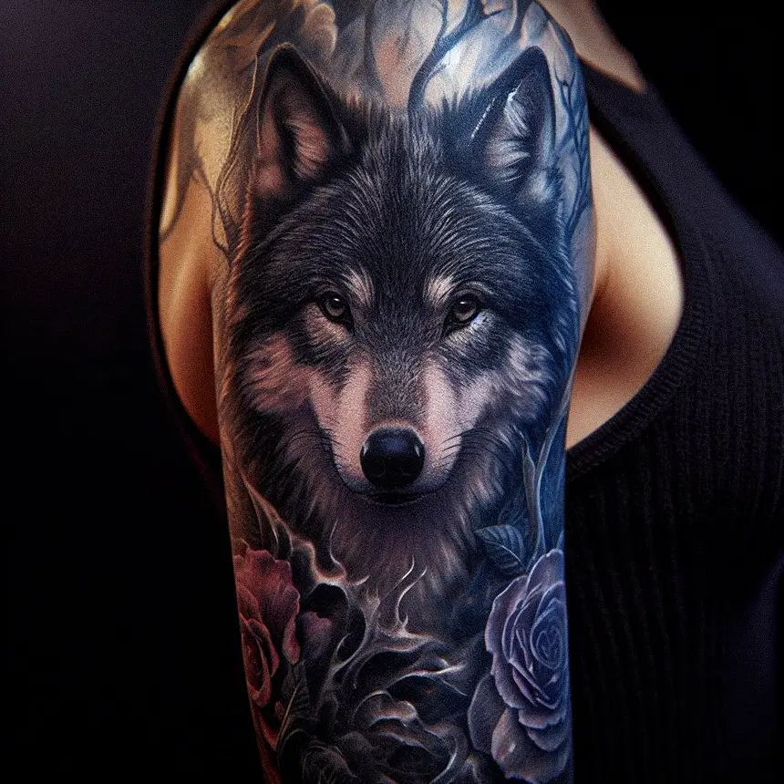 Wolf Tattoo for Women112
