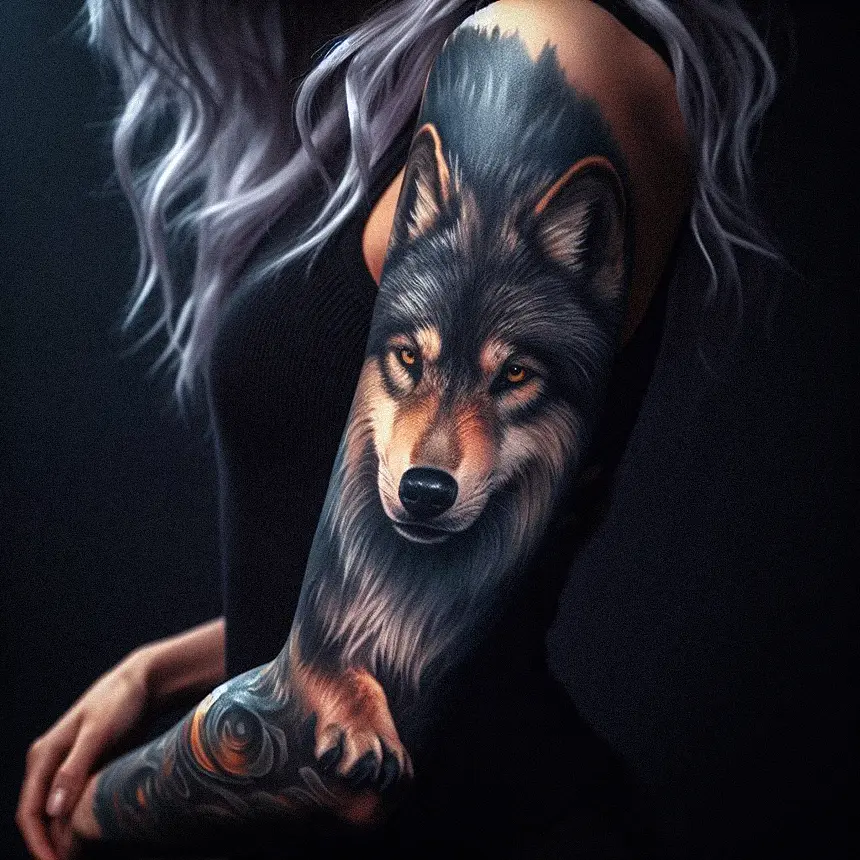 Wolf Tattoo for Women114