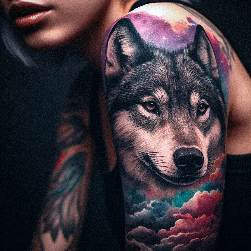 Wolf Tattoo for Women14