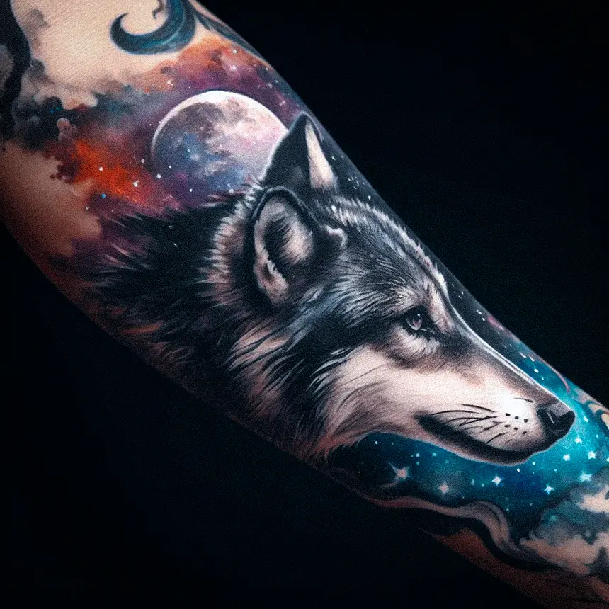 Wolf Tattoo for Women18