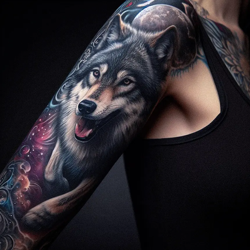 Wolf Tattoo for Women22