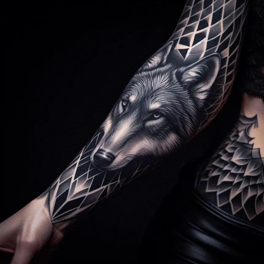 Wolf Tattoo for Women28