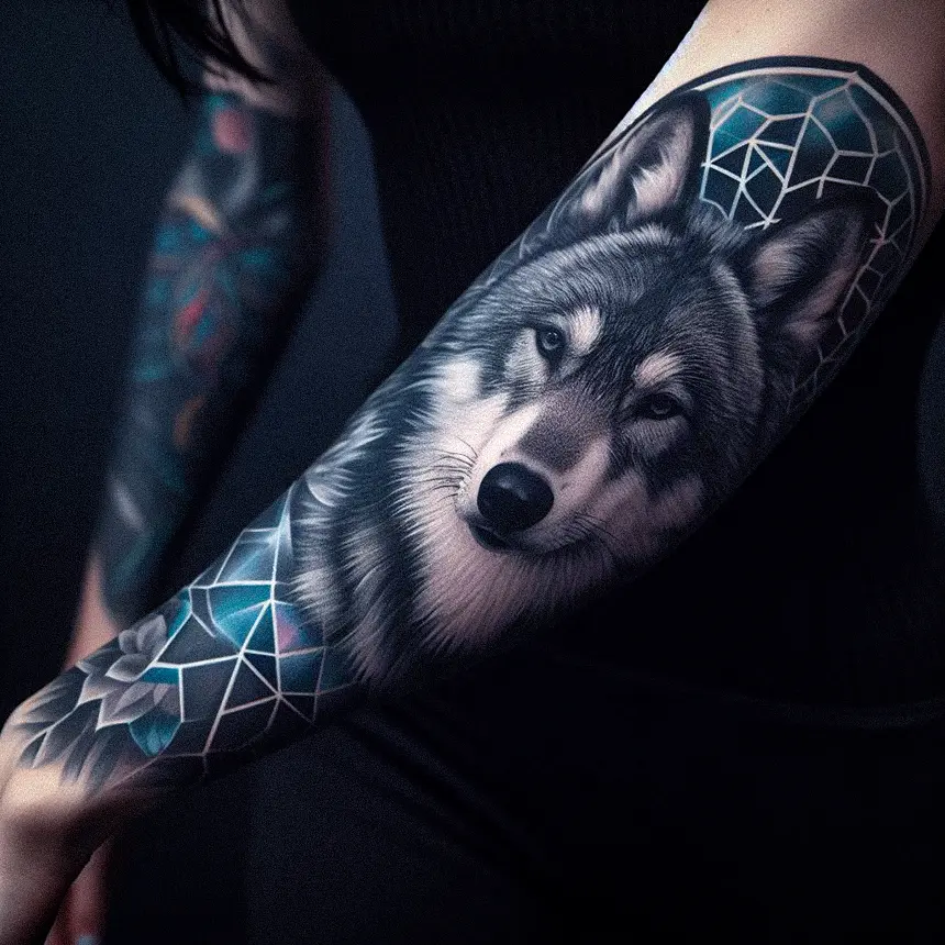 Wolf Tattoo for Women30