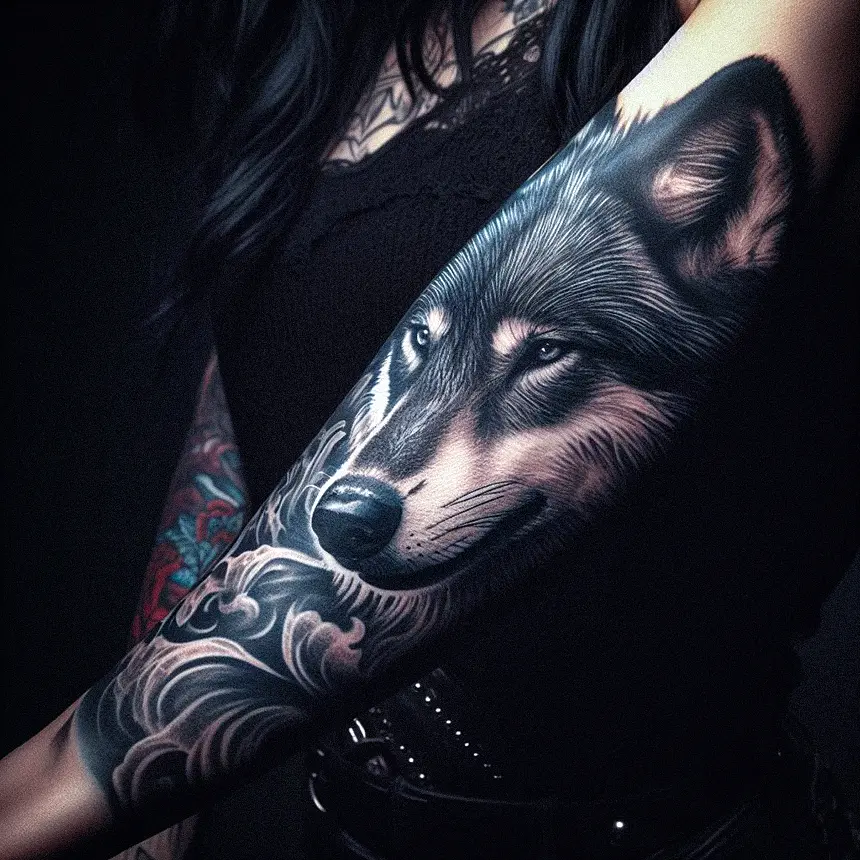 Wolf Tattoo for Women31