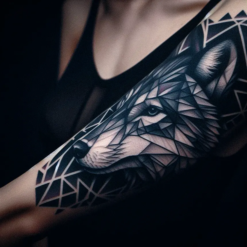 Wolf Tattoo for Women36
