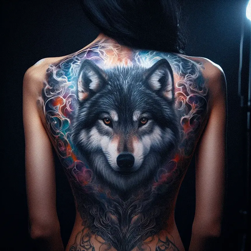 Wolf Tattoo for Women39