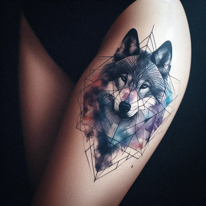 Wolf Tattoo for Women40