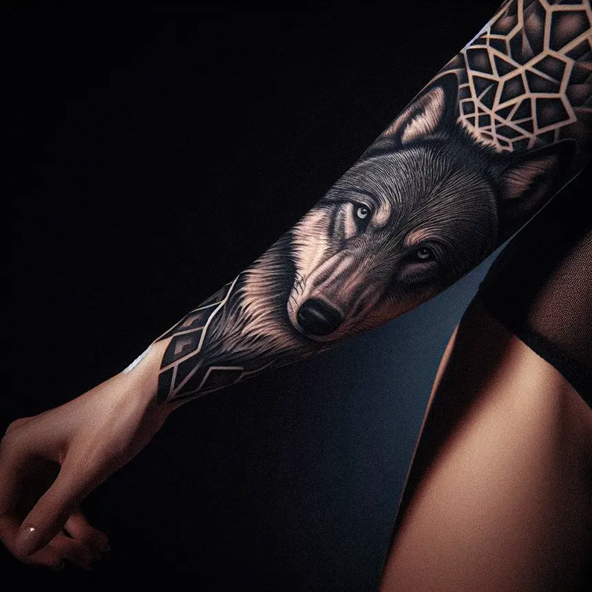 Wolf Tattoo for Women54