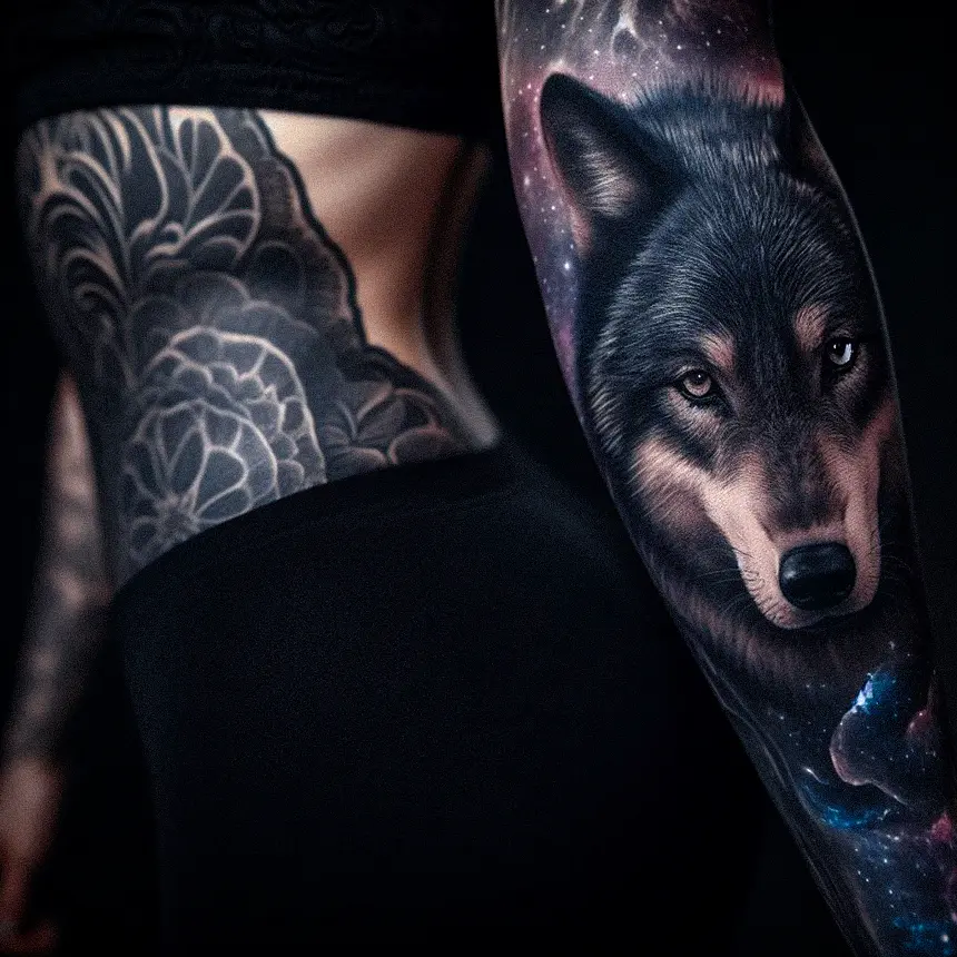 Wolf Tattoo for Women66
