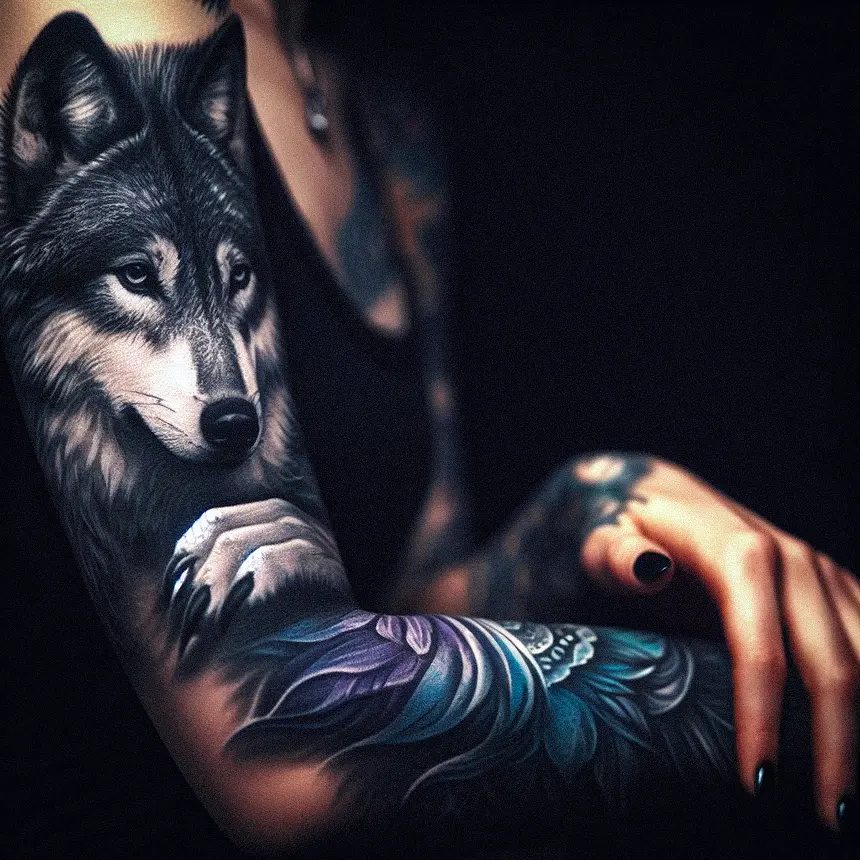 Wolf Tattoo for Women7