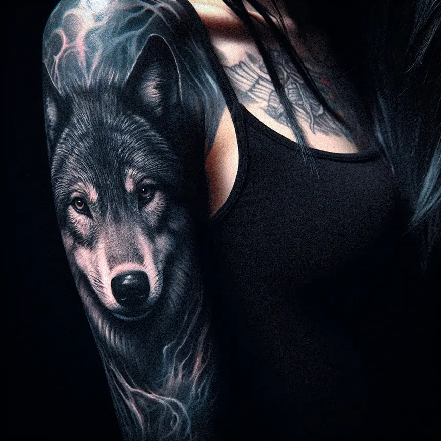 Wolf Tattoo for Women72