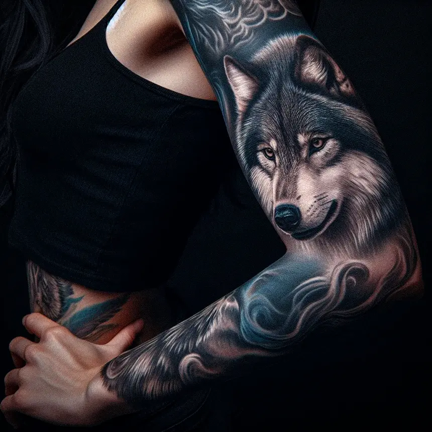 Wolf Tattoo for Women83