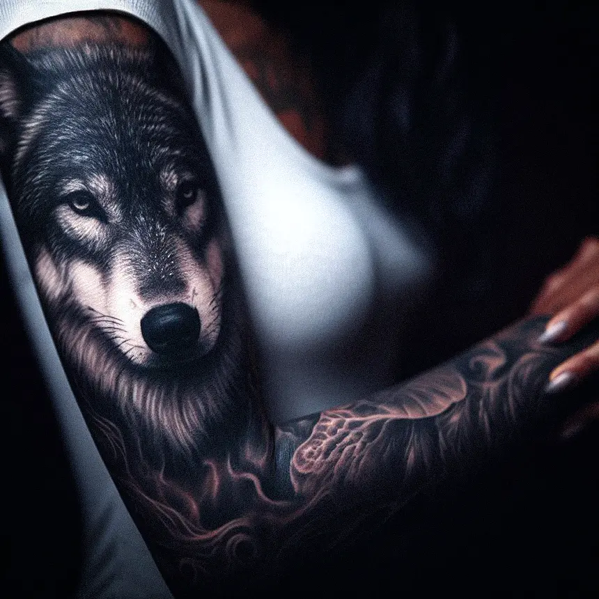 Wolf Tattoo for Women89