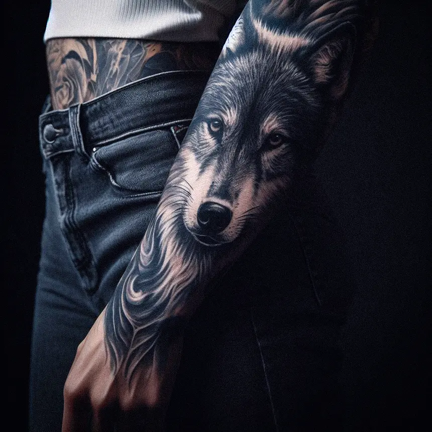 Wolf Tattoo for Women91