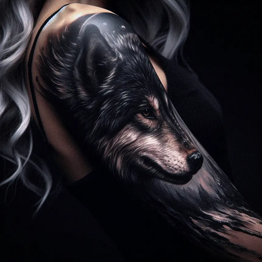 Wolf Tattoo for Women99