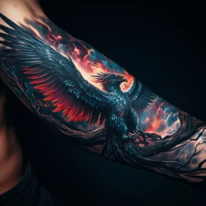 male rebirth phoenix tattoo 14