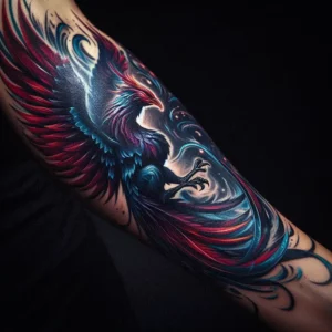 male rebirth phoenix tattoo 40