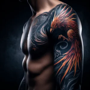 male rebirth phoenix tattoo 57