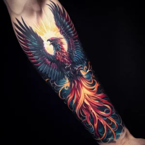 male rebirth phoenix tattoo 76