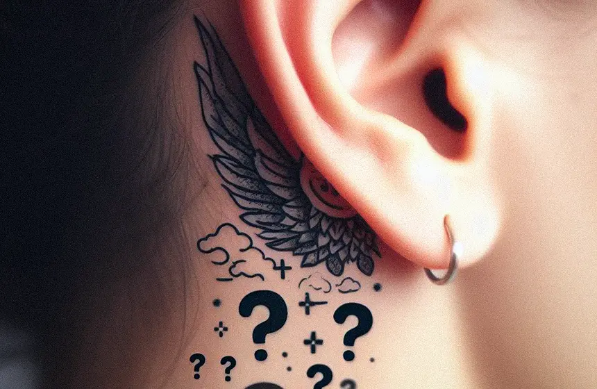 behind ear Tattoo 2